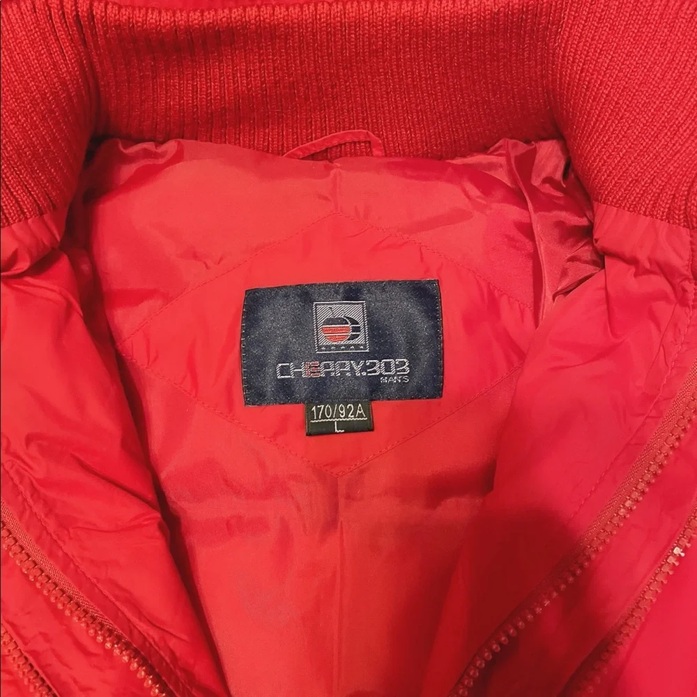 Red Winter Down Puffer Jacket